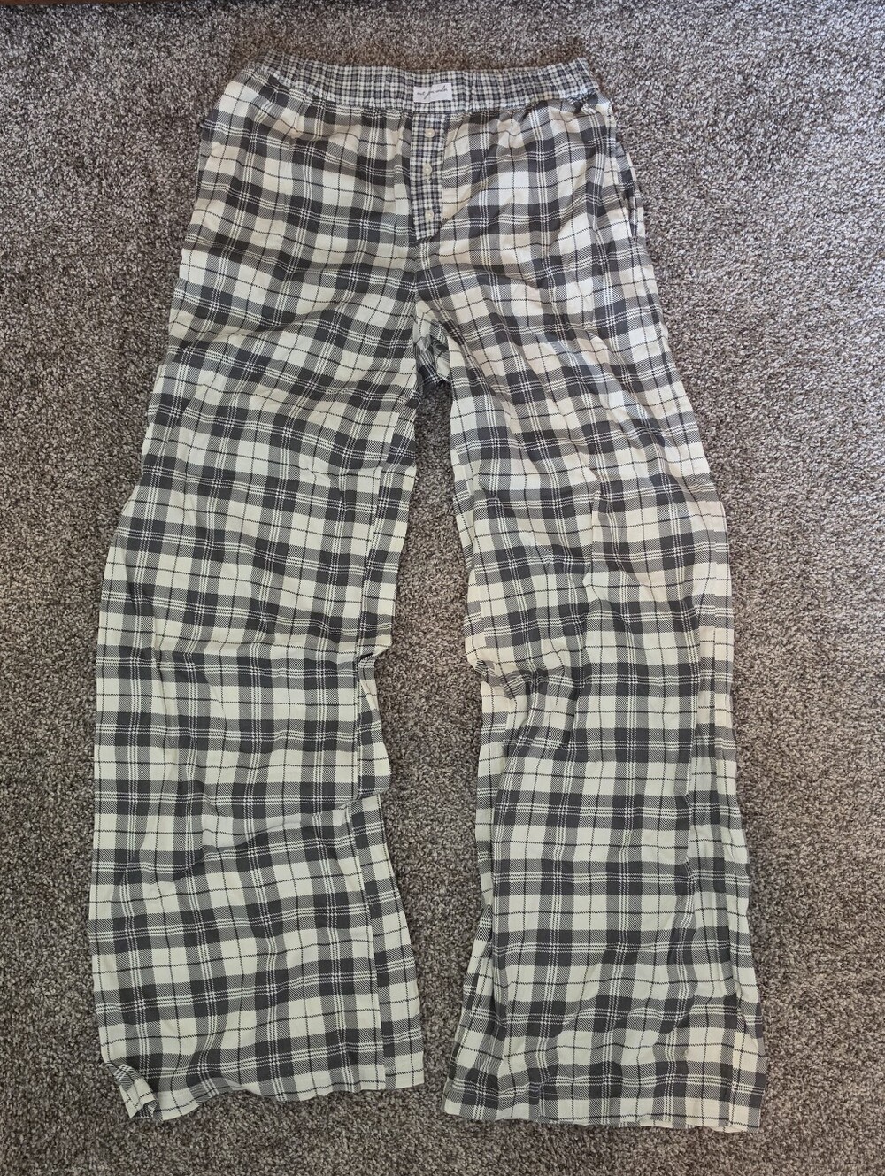 Urban Outfittees Out From Under Womans Avril Boxer Plaid Grey Pants
